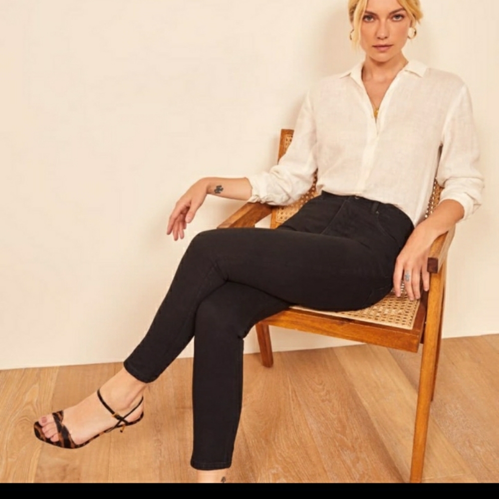 Reformation Serena High Skinny Crop